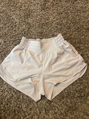 lululemon athletica Light Pink Athletic Hottie Hot Shorts - High Waist